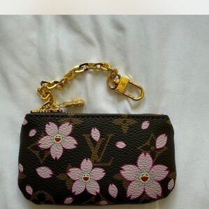 Monogram Floral Key Pouch